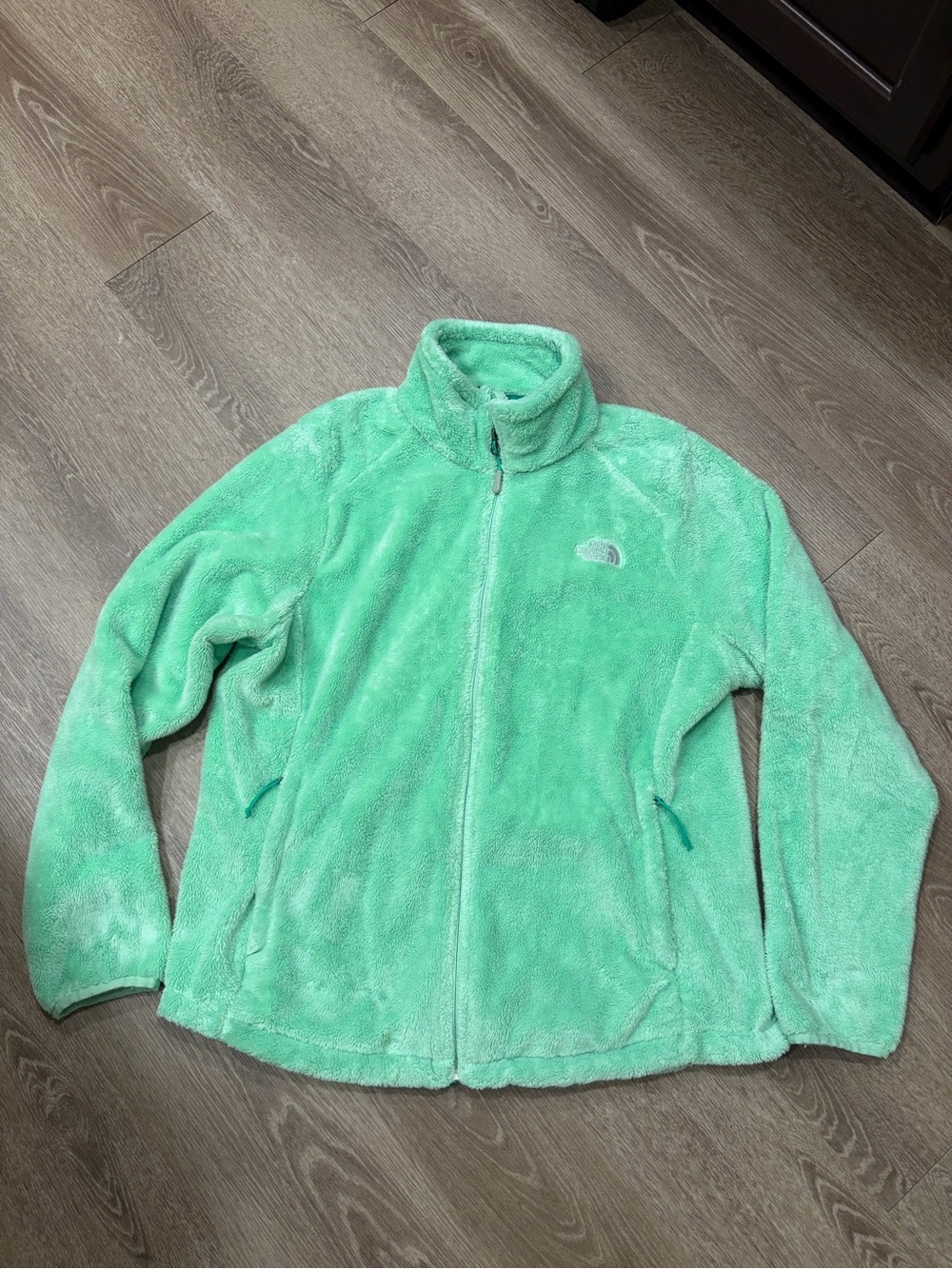 The North Face Kids Plush Full-Zip Jacket in Mint